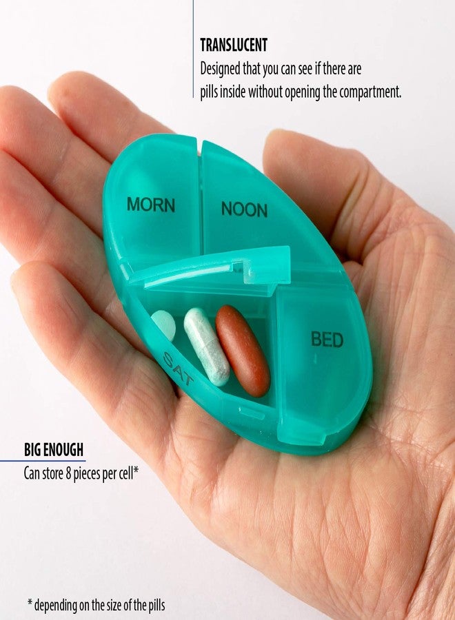 Deke Home - Stackable Pill Organizer, 4 Times a Day Weekly Pill Box, 7 Day Medicine Dispenser, Pill Container for Vitamin, Supplement, Durable Hard Case, Secure Closure, BPA Free, Easy to Clean. - Image 4